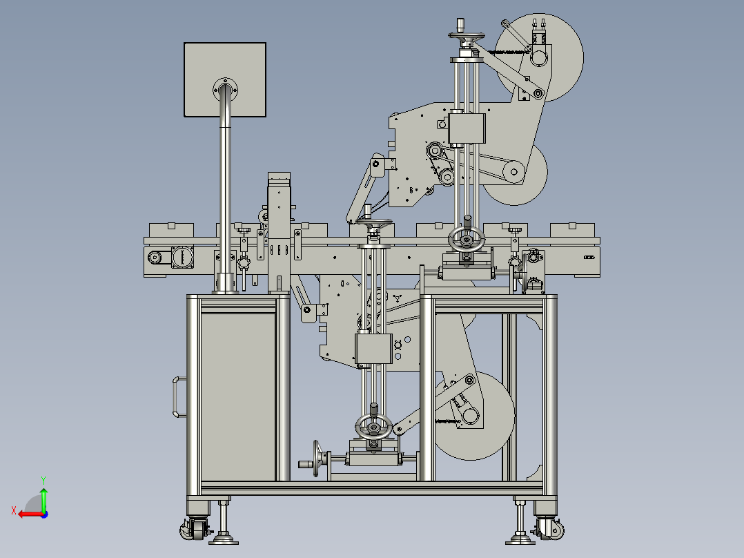 全自动贴标机后视图