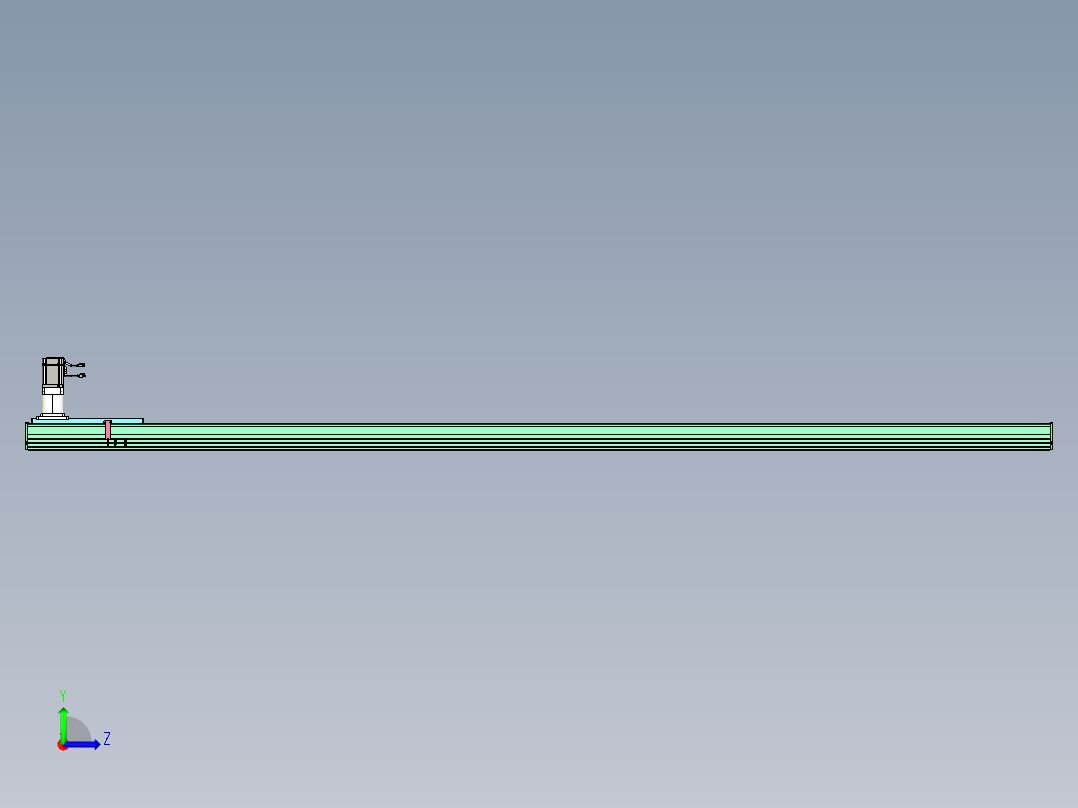 东锦齿条传动DH270G-L167-S3450-BU-减速机+750W左视图