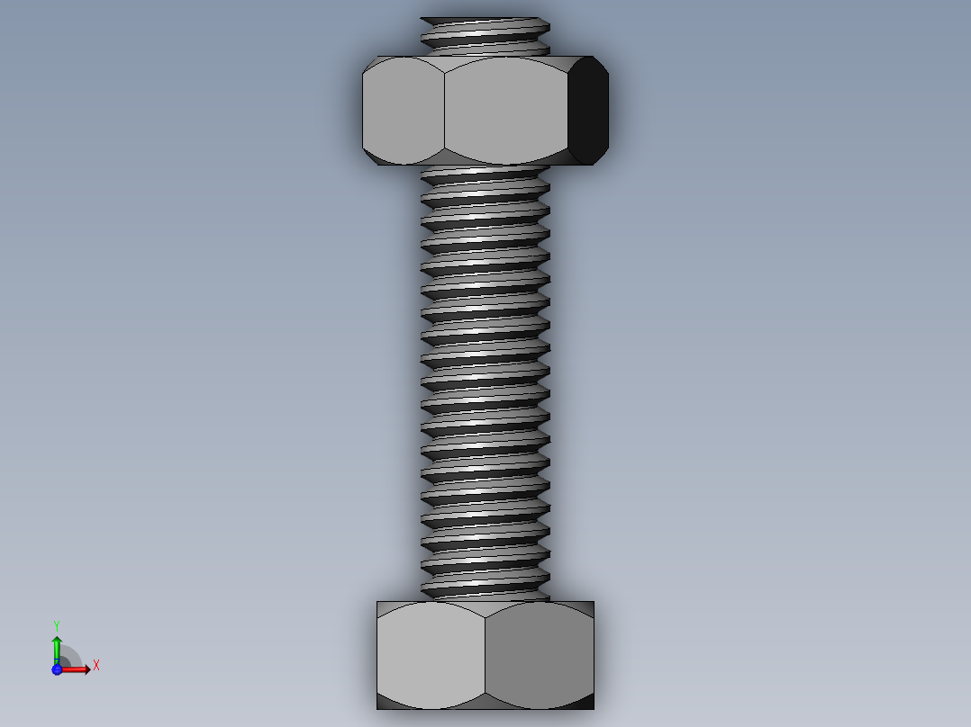 螺栓螺母装配图及运动仿真前视图