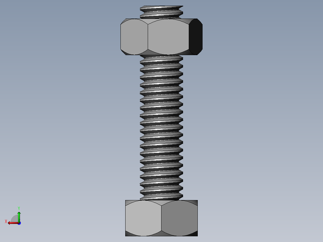 螺栓螺母装配图及运动仿真后视图
