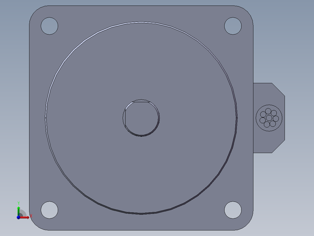 3403HS60U14 汉德宝 标准混合步进电机10A0前视图