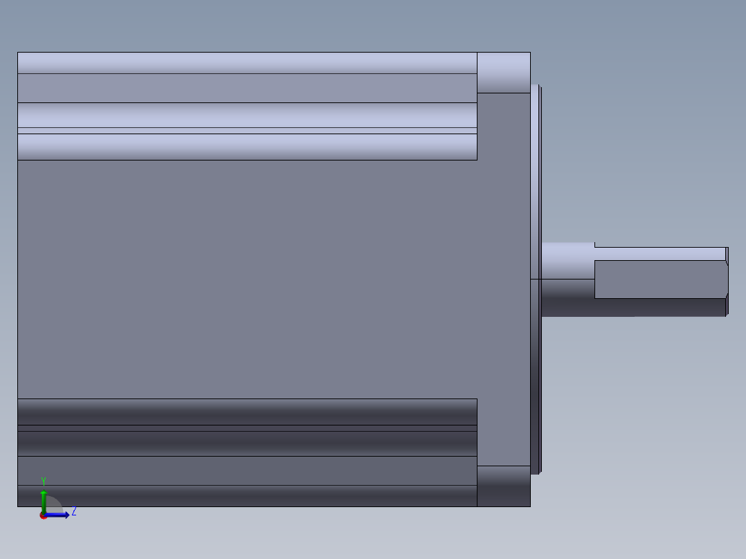 3403HS60U14 汉德宝 标准混合步进电机10A0左视图