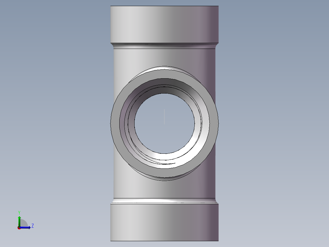 四通-等径内丝 DN8左视图