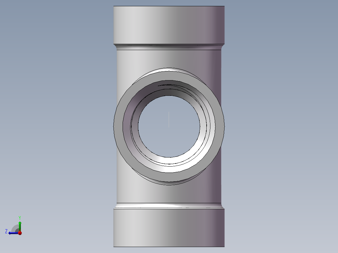 四通-等径内丝 DN8右视图