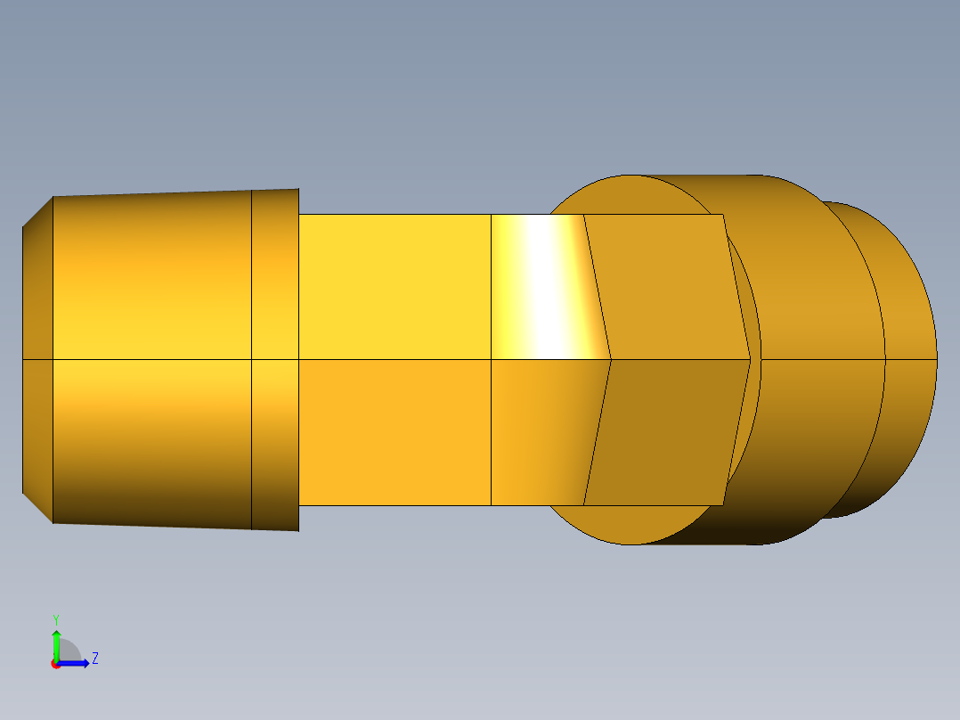 扩口式工业通用硬管接头45Deg Elbow 159F-8-6左视图