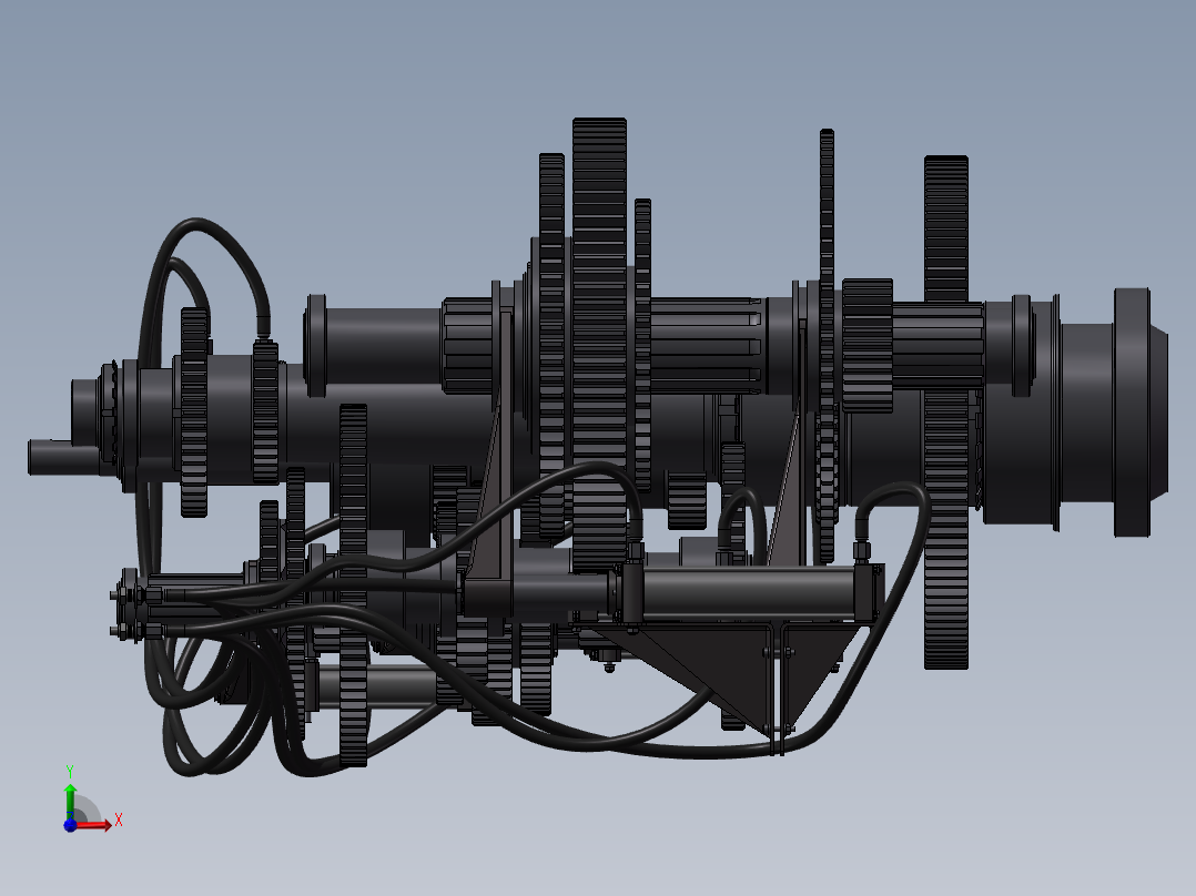 24级机床变速箱设计前视图
