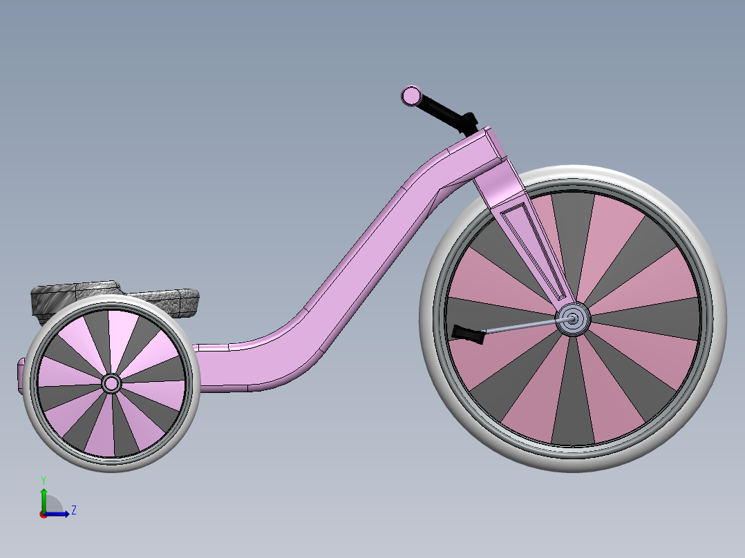 儿童三轮车概念--sw左视图