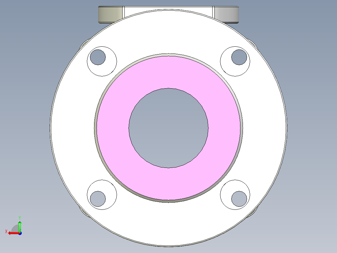 管道手动球阀-水管开关阀-手动阀门User Library-md52c150dn50_MD52C150DN50.BP后视图