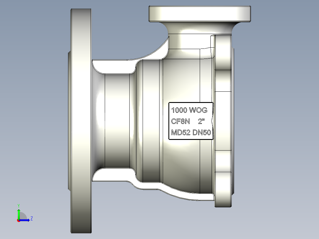 管道手动球阀-水管开关阀-手动阀门User Library-md52c150dn50_MD52C150DN50.BP左视图