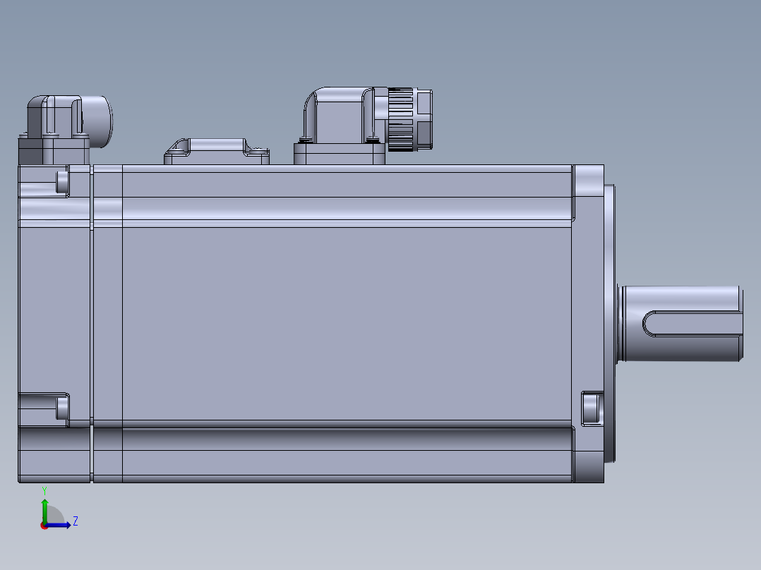 汇川电机（750w刹车）MS1H4-75B30CB-A334Z 外形图左视图