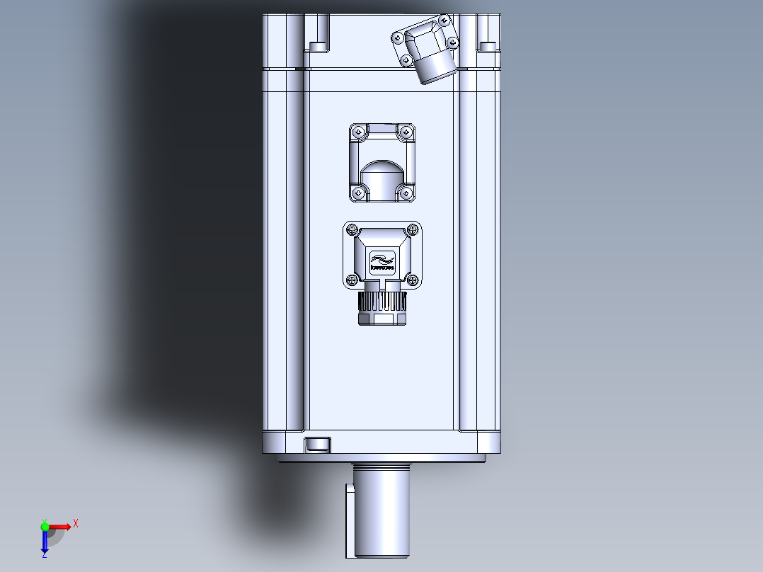 汇川电机（750w刹车）MS1H4-75B30CB-A334Z 外形图俯视图