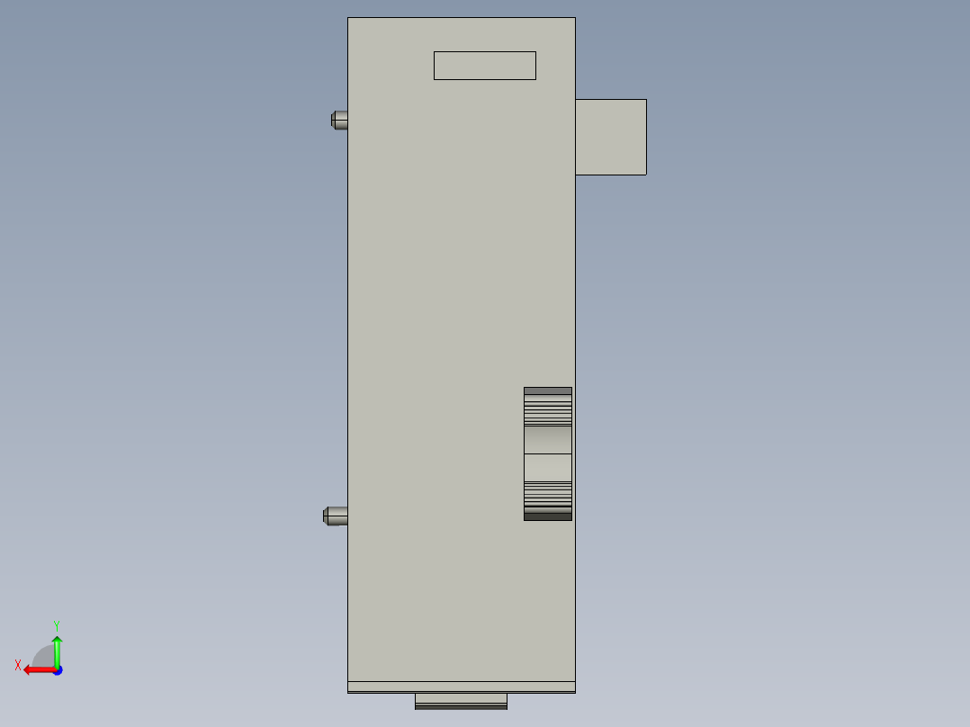 基恩士KV-FL20_kc图纸模型后视图