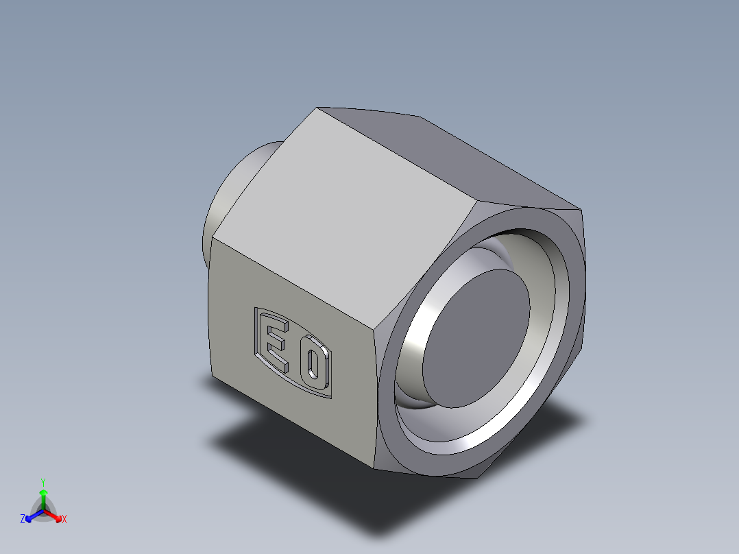 卡套式工业通用硬管接头EO_Blanking_plug_with_nut_for_cones_VKAM10LCF主视图