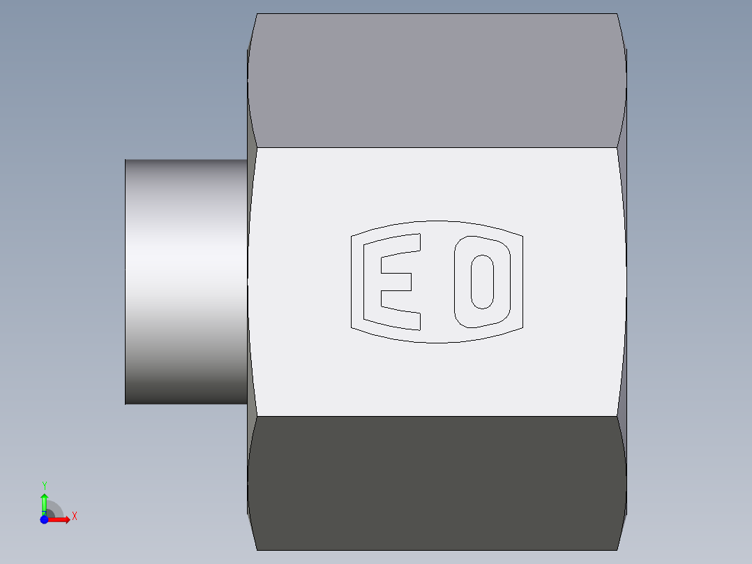 卡套式工业通用硬管接头EO_Blanking_plug_with_nut_for_cones_VKAM10LCF前视图