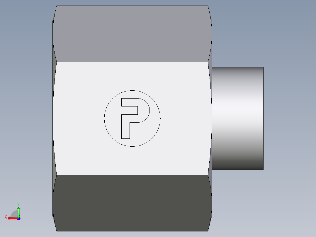 卡套式工业通用硬管接头EO_Blanking_plug_with_nut_for_cones_VKAM10LCF后视图