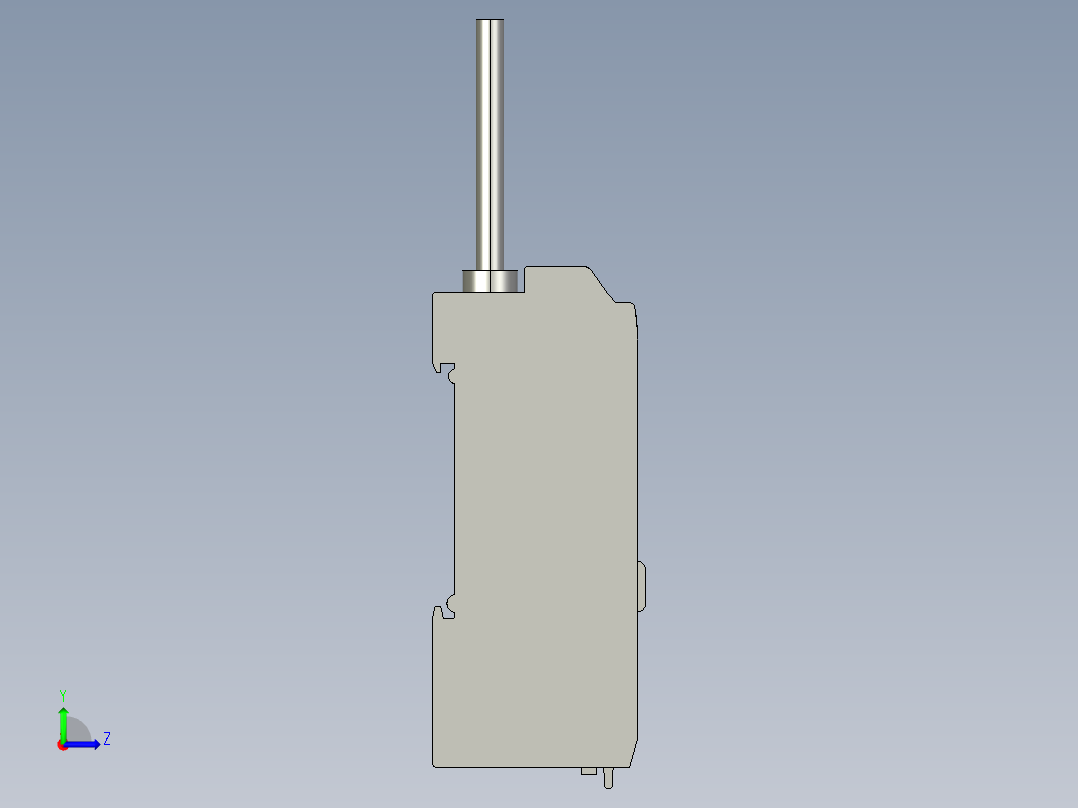基恩士PS-T1_kc图纸模型左视图
