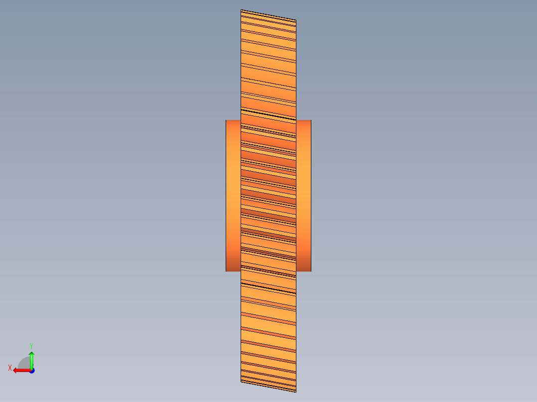 齿轮零件模型后视图