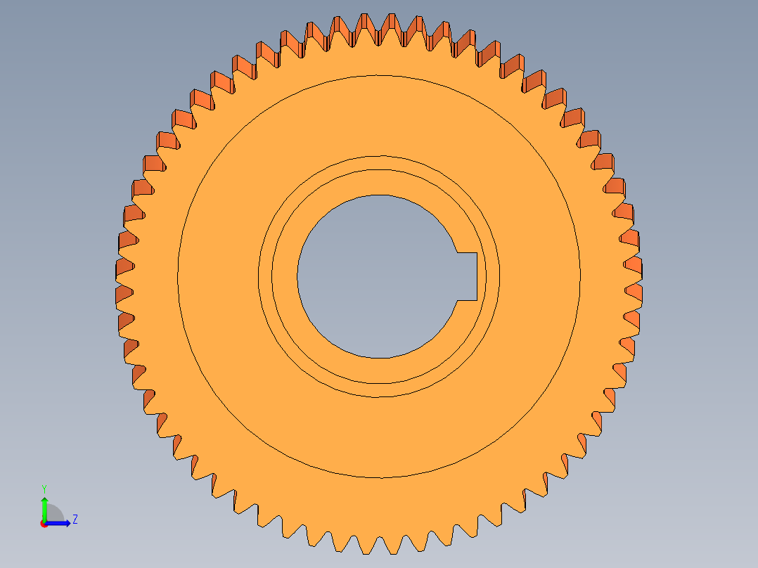齿轮零件模型左视图