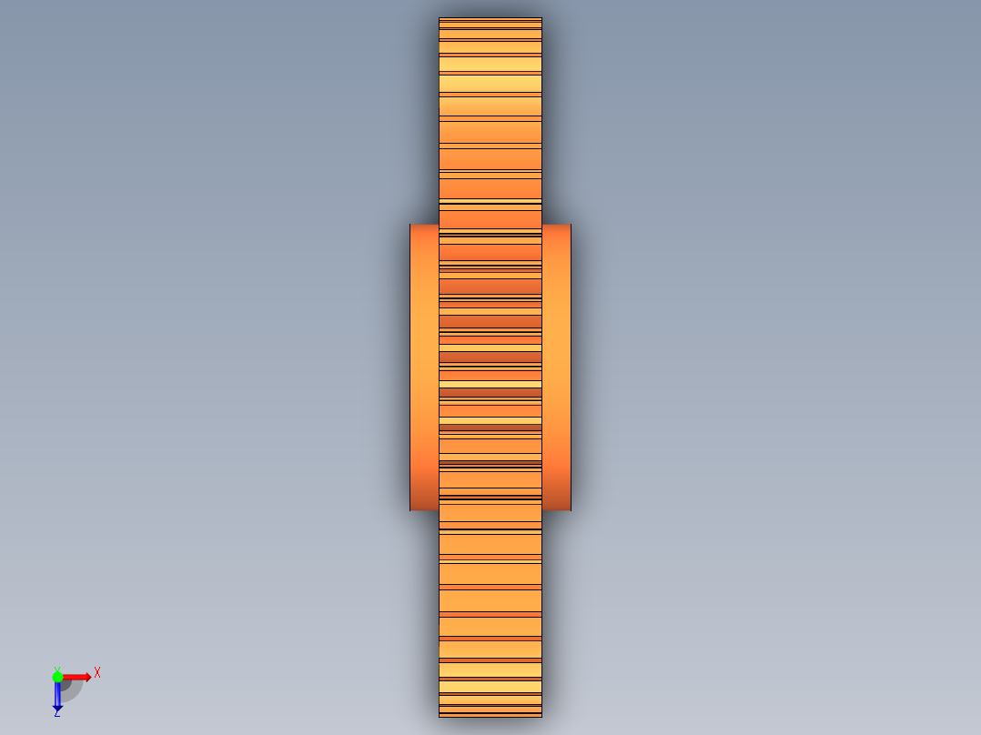 齿轮零件模型俯视图