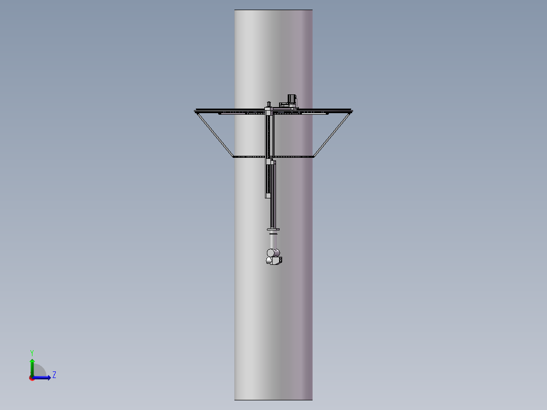 探伤设备模型左视图