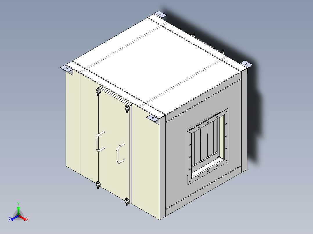 风柜空气过滤箱新风净化箱主视图