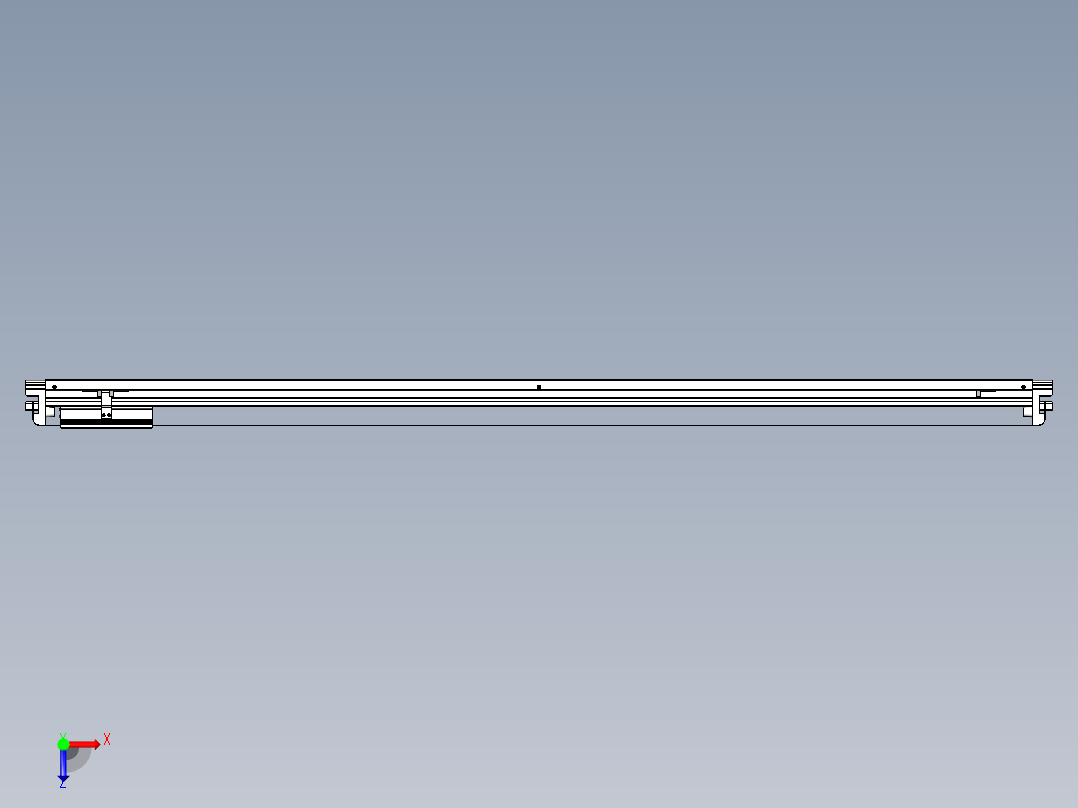 威洛博VL系列直线电机模组-VL14S2-S1500俯视图