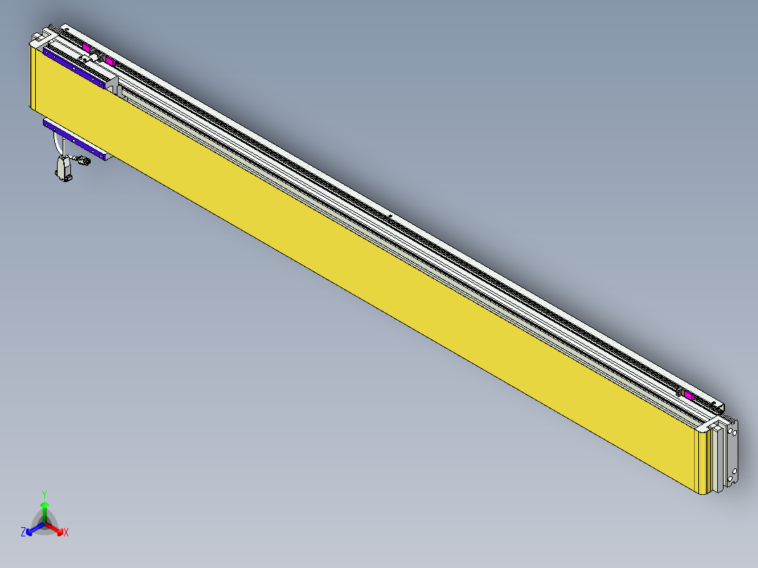 威洛博VL系列直线电机模组-VL14S2-S1500正等轴测图
