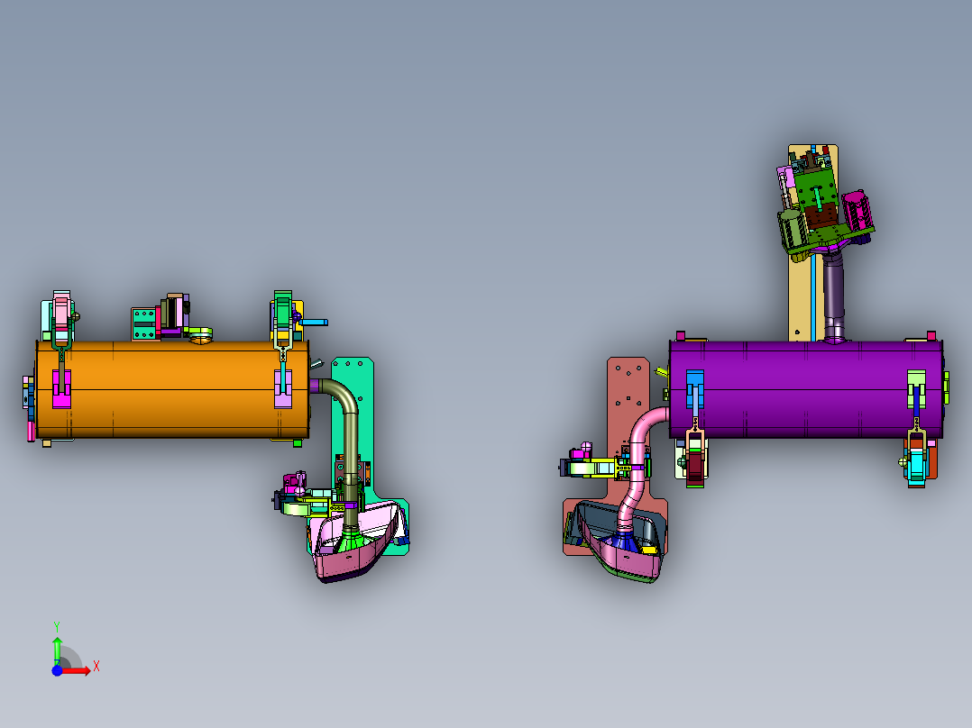排气管精密焊接设备前视图