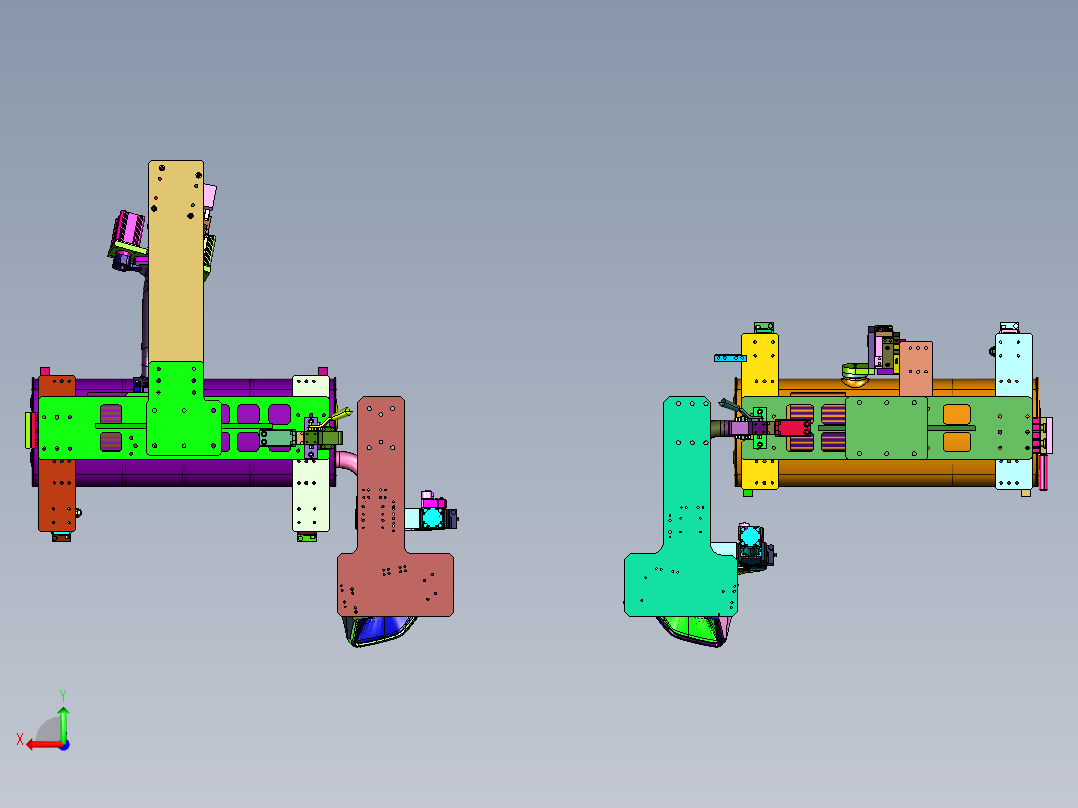 排气管精密焊接设备后视图