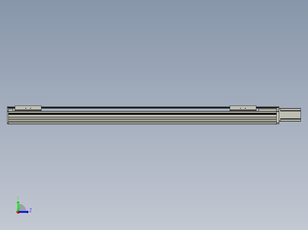 直线模组WG-LHA12-S950-M设计图纸左视图