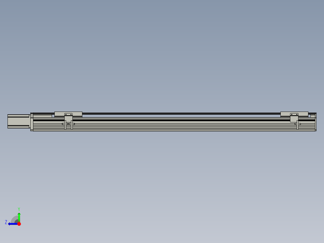 直线模组WG-LHA12-S950-M设计图纸右视图