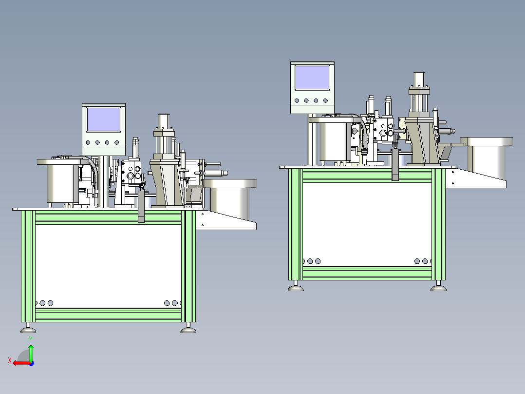 振动盘式铆接机后视图