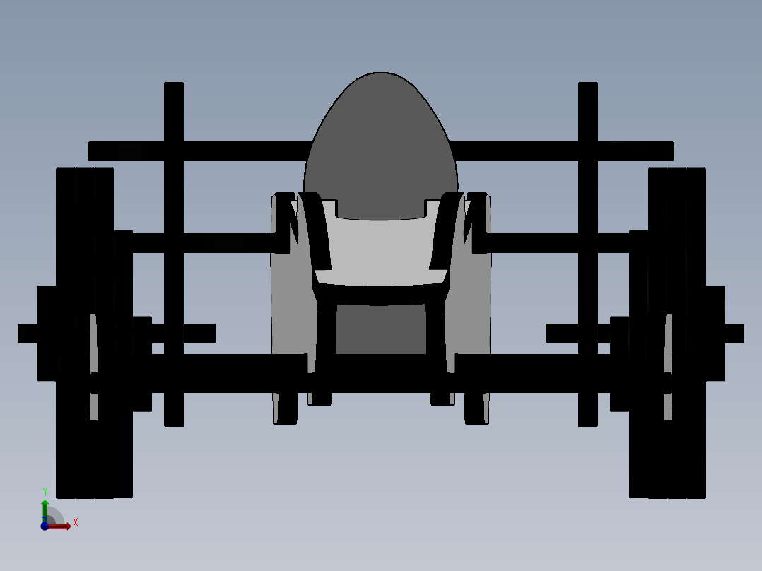 激光下料拼图赛车AutoCAD, Parasolid, SOLIDWORKS 2016, STEP _ IGES前视图