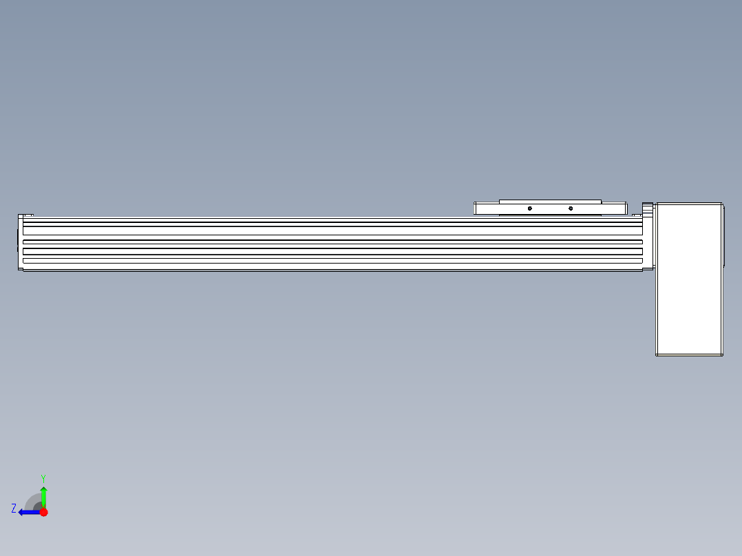 同步带全封闭直线模组TPA-HCB-110D-90-L400-LP-C-P40-N3右视图