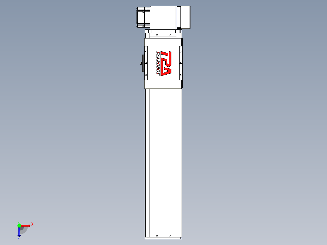 同步带全封闭直线模组TPA-HCB-110D-90-L400-LP-C-P40-N3俯视图