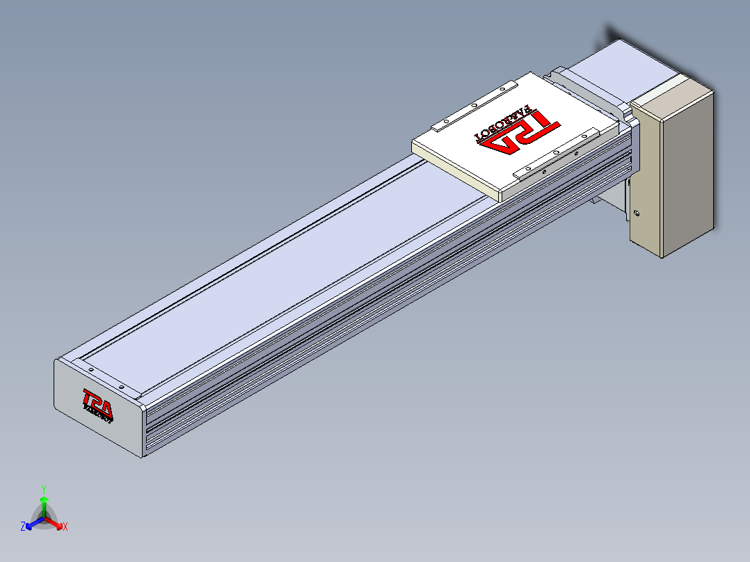同步带全封闭直线模组TPA-HCB-110D-90-L400-LP-C-P40-N3正等轴测图