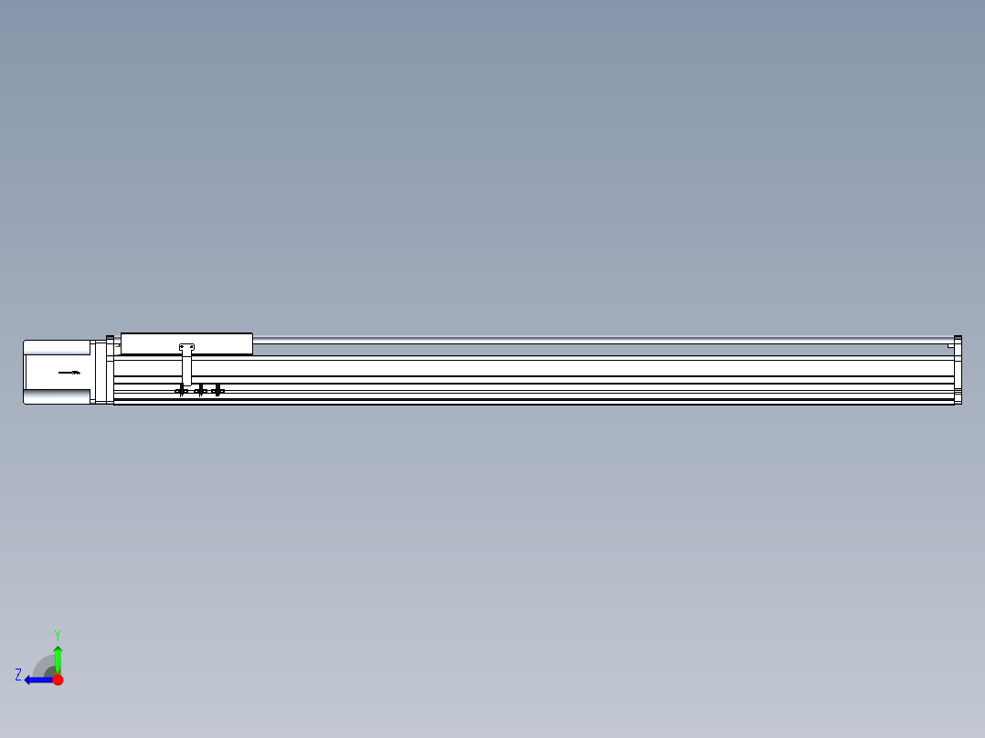 东锦丝杆传动-直线滑台模组DH270-C-L10-S1350-BC-T1000W-C3右视图