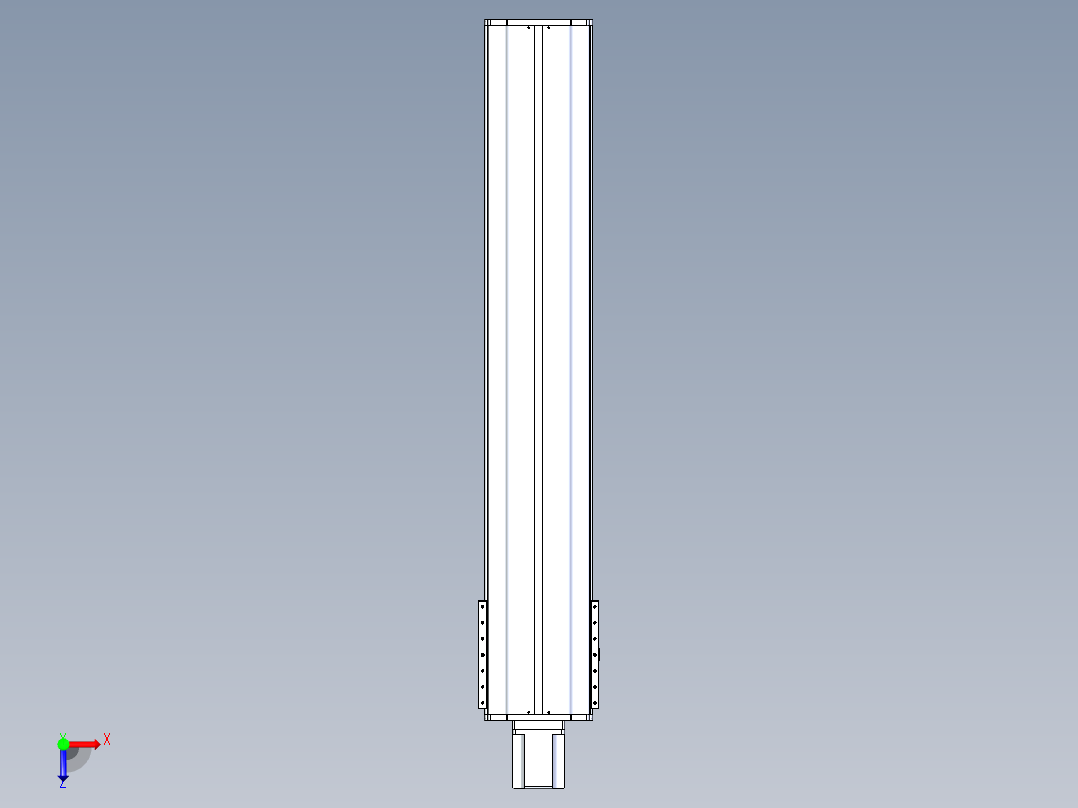 东锦丝杆传动-直线滑台模组DH270-C-L10-S1350-BC-T1000W-C3俯视图