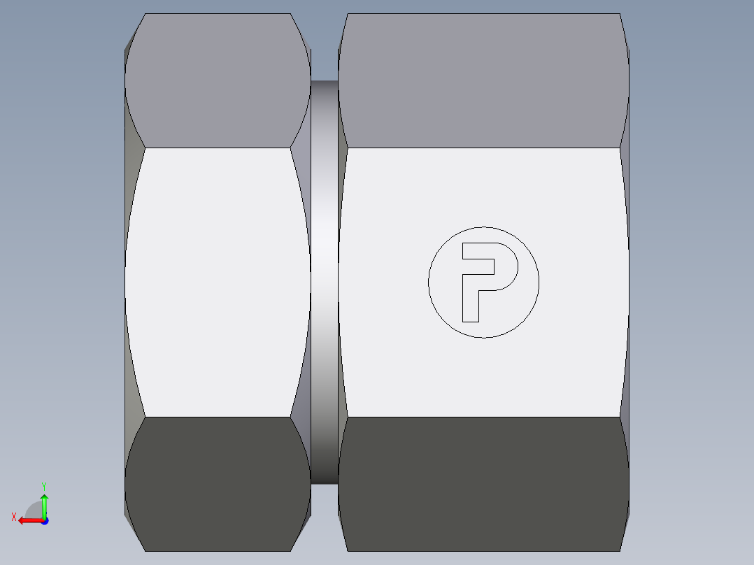 卡套式工业通用硬管接头EO_Swivel_connector_GAI42ZLR71后视图