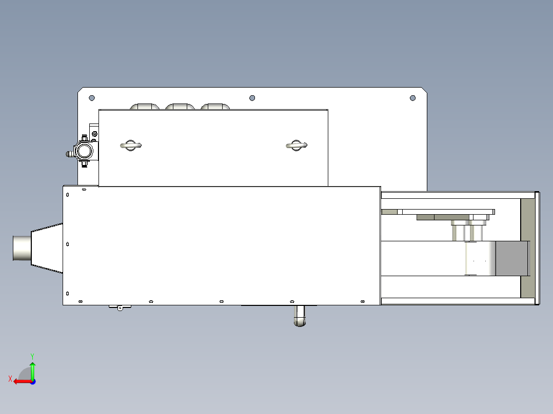 机器人打磨-双工位砂带机后视图