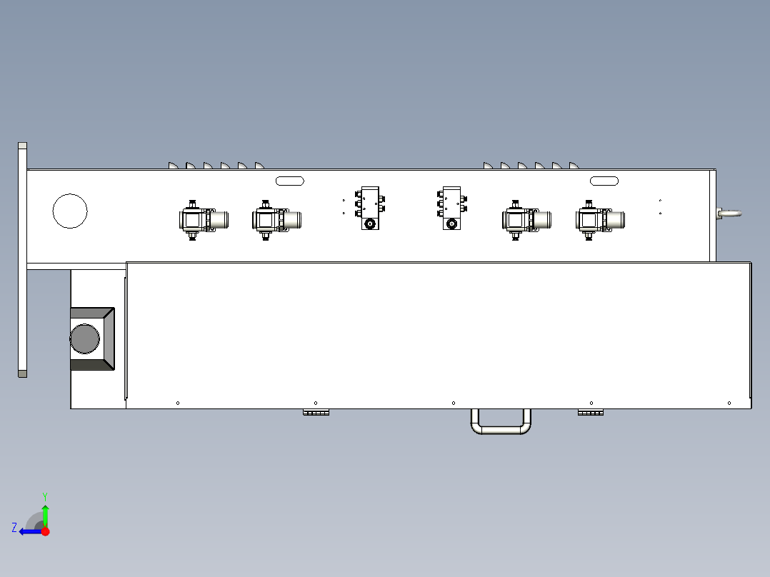 机器人打磨-双工位砂带机右视图