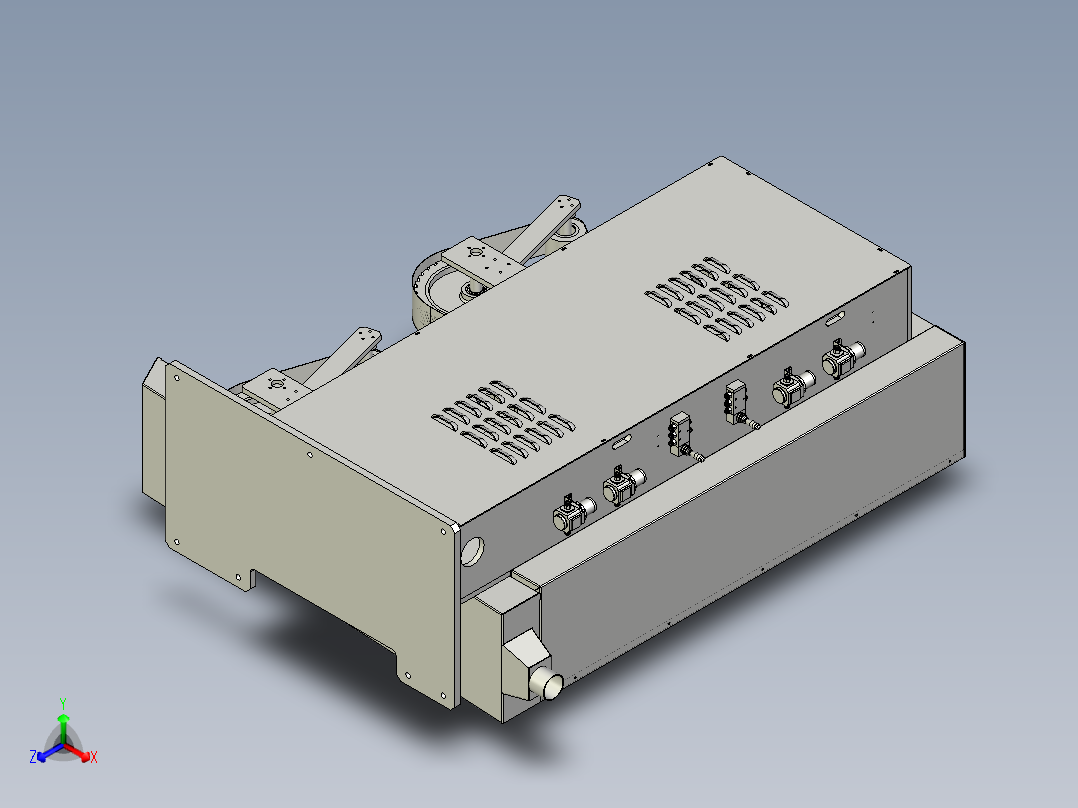 机器人打磨-双工位砂带机正等轴测图
