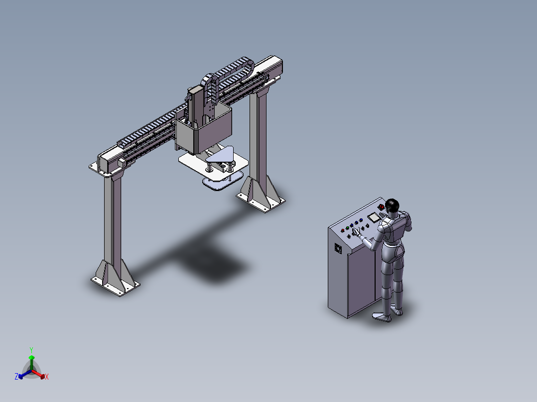 吸盘搬运机械手三维建模图纸正等轴测图