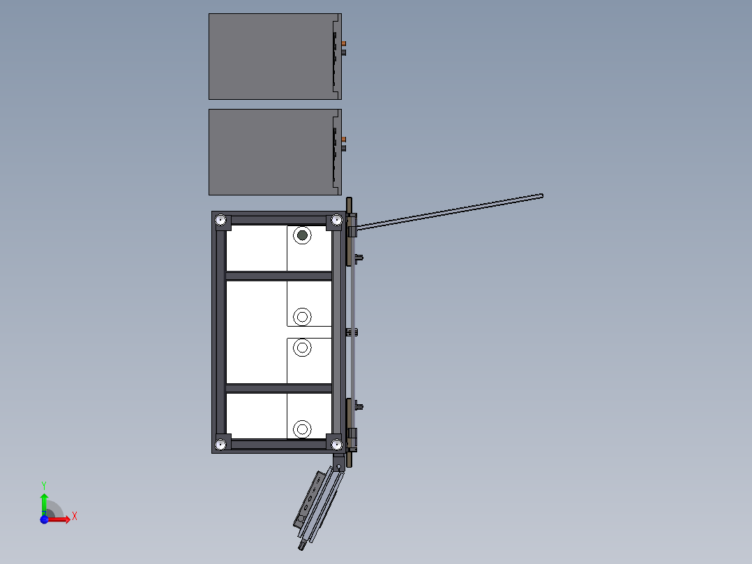 C490拖钩焊接夹具前视图