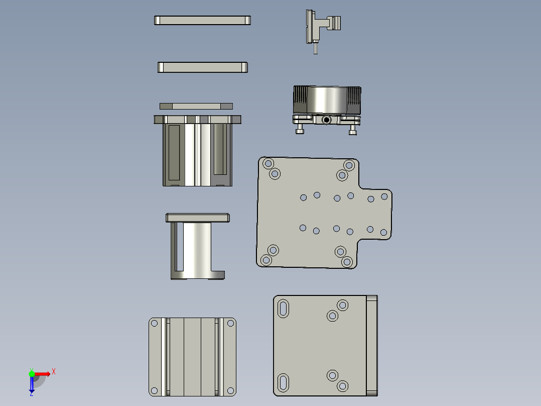 直线模组LHN4006 零部件设计图纸俯视图