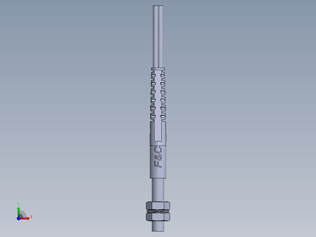 FFRS-310 检测距离30mm 1M线 安装头M3前视图