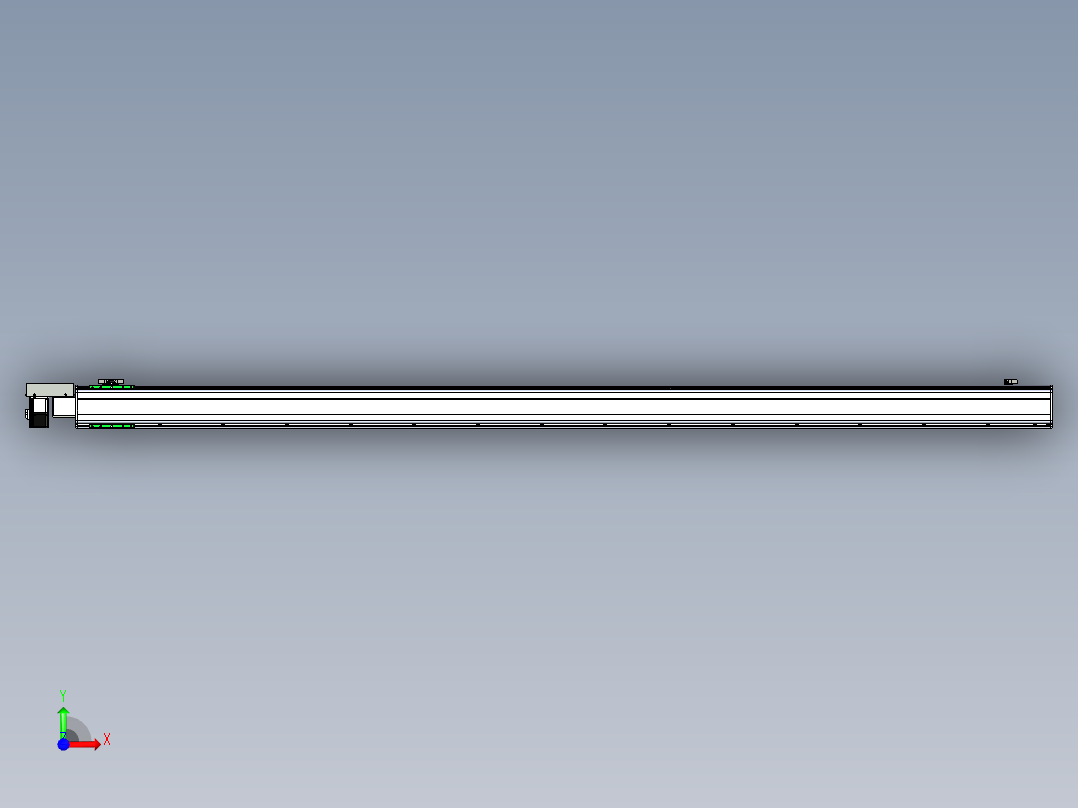 同步带滑台-半封闭B13H-L45-S2800-R-P40-D3前视图