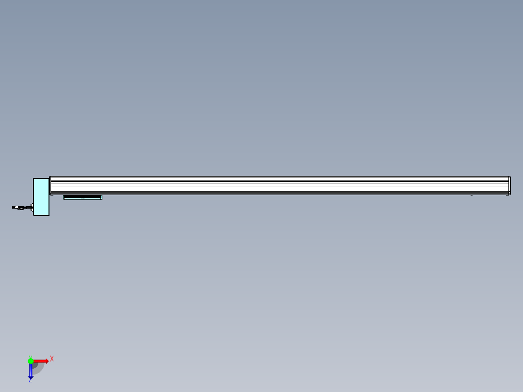 威洛博VBC同步带传动一无尘环境VBC14-L45-S1600-BRU-ZP40-C3俯视图