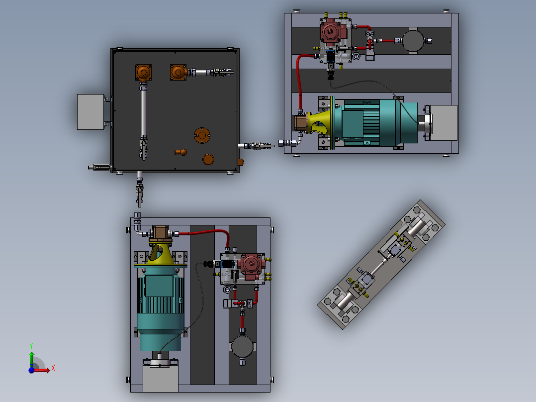 JX700-液压缸阀泵协同控制方法试验研究设计【含三维SolidWorks】前视图