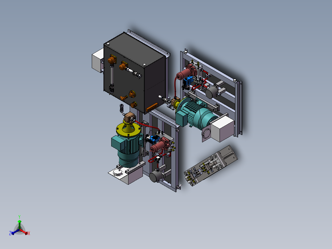 JX700-液压缸阀泵协同控制方法试验研究设计【含三维SolidWorks】正等轴测图